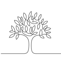 Arbre dessiné d'un seul trait